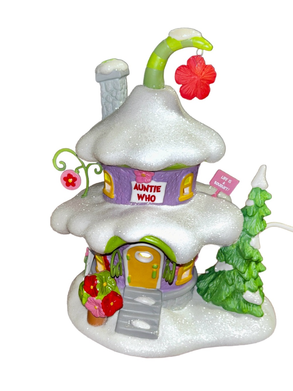 Dept. 56 ~ Grinch Village Auntie Who’s House ~ Multi-Colors ~ Lighted House ~New